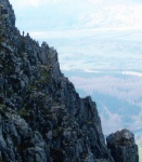 A last look at the scramble, with a couple of climbers for scale