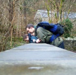 Peering over the bridge