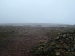 Eerie landscape of the summit ridge