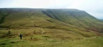 Descending to Gospel Pass; Lord Hereford's Knob beyond