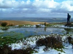 Dave by one of the many springs near the top of the Long Mynd