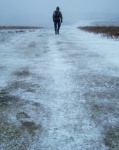 Anton leads his footprints into the unknown
