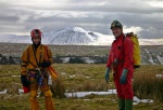 Nick and Chris ready to descend