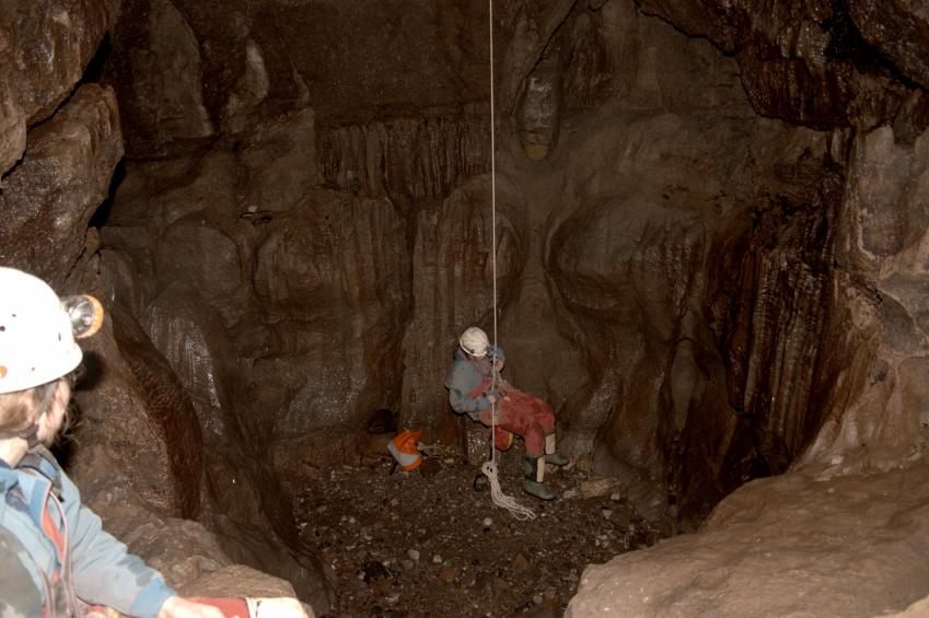 20050305-151648.jpg - Emma looks on as Sarah reaches the foot of the entrance pitch