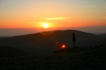 Dave enjoys the sunset across Lank Rigg