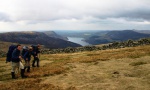 Climbing Scoat Fell, with Ennerdale Water behind