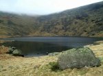 Looking back across Scoat Tarn to our camping spot