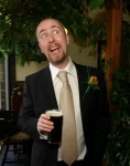 Although it's only the first Guinness of the day, it's already separated Dom from his senses