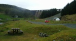 Very lonely in the big car park at the foot of Claerwen Dam