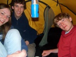 Tent party - Clare & Tom and Peter