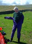 John brought his small oversuit (normally Caroline's!)