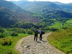 Olivia and Ruth on the way down from Boredale Hause