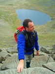 Justin on Swirral Edge