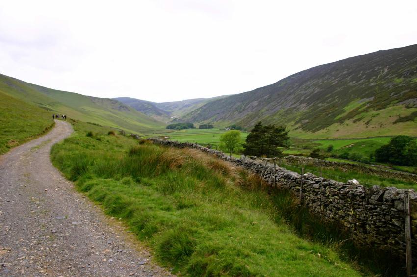 20050611-102524.jpg - Mosedale and the track up to Bowscale Tarn