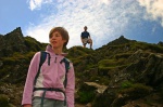 Sarah and Andrew at the foot of Sharp Edge