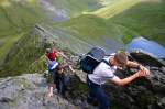 Dave, Olivia and Richard scrambling