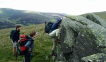 Dave plays on the Cloven Stone