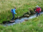 Stream crossing: Sarah and Pete