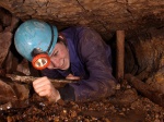 Caroline crawling in Sunset Hole