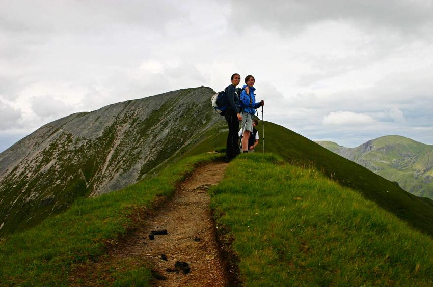 20050705-163258.jpg - Marta and Sarah (and a glimpse of Andrew) on the ridge