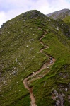 Andrew ascending Sgùrr a' Mhàim