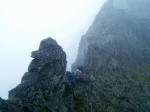 Sam and Dave scrambling along the ridge