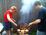 Lottie and Tom with food