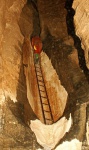 Chris on the fixed ladder