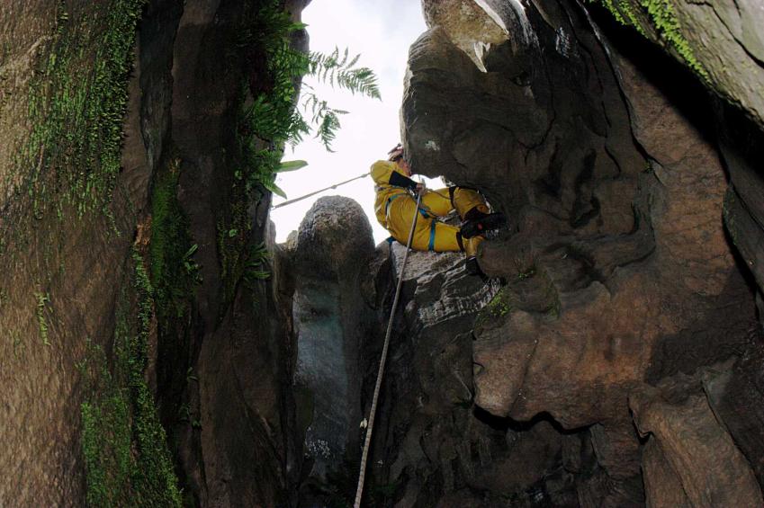 20050821-124348.jpg - Alison begins the descent