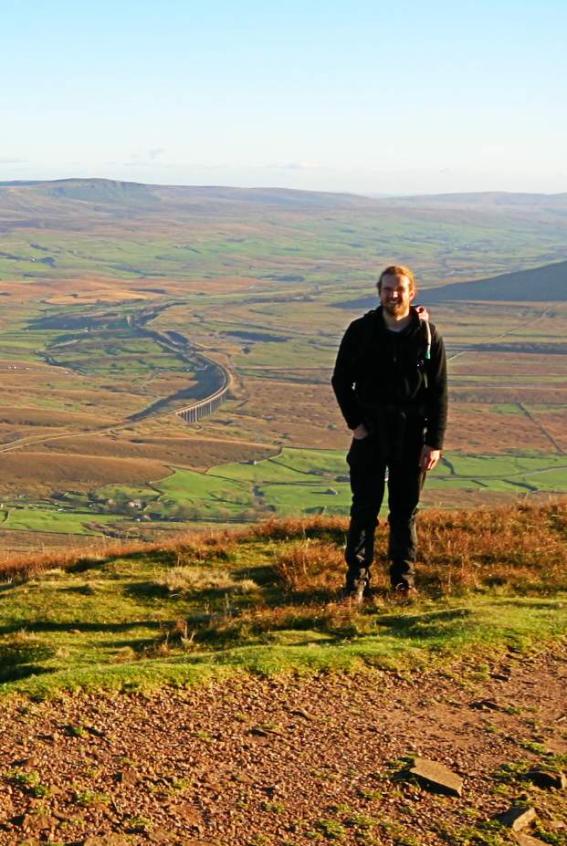20051113-140650.jpg - Toby with Ribblehead behind