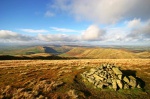 Fell Head summit view across the Lune Gorge to the Shap Fells