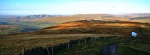 Looking back to the tarns, and the distant Howgill Fells