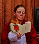 Jane & Katherine read "Mr Topsy-Turvy" as it's intended