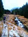 Heading up through the frosty woods