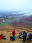 The group on the ascent of Beinn Eunaich