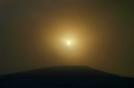 Hazy sun through the mist