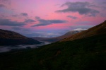 Sunset sky over Rannoch Moor
