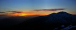 Sunset behind Ben Cruachan, with Stob Ghabhar