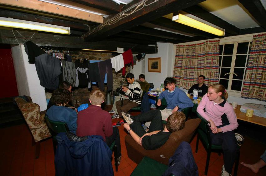 20060110-165552.jpg - Warm and dry at last, in the bunkhouse