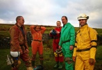 Cavers preparing: Johnny, Felicity, Cath, Dave and Adam