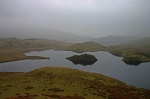Llyn Dywarchen from a higher vantage