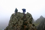 Andrew and Sam surmount the final pinnacle