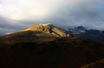 Sca Fell picked out by a beam of sunlight