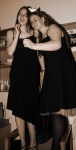 Alison and Kate in sepia