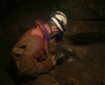 Johnny prepares capping holes