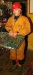 And Paul models a very fetching handbag