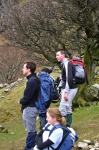 Sam, Alex and Alison, with Arathi hiding behind