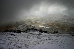 Foel Goch, with Llyn y Caseg Fraith glinting in the light
