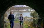 Jamie and Anne-Céline at the railway bridge
