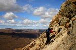 Dave scrambling on Fiaclan Dearg